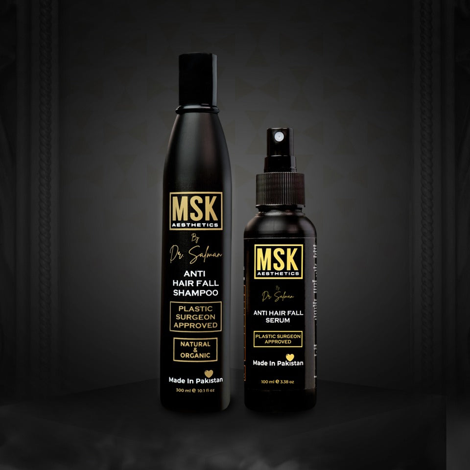 MSK Anti Hair Fall Shampoo & Serum For Hair Loss in Pakistan Dermatologist Recommended