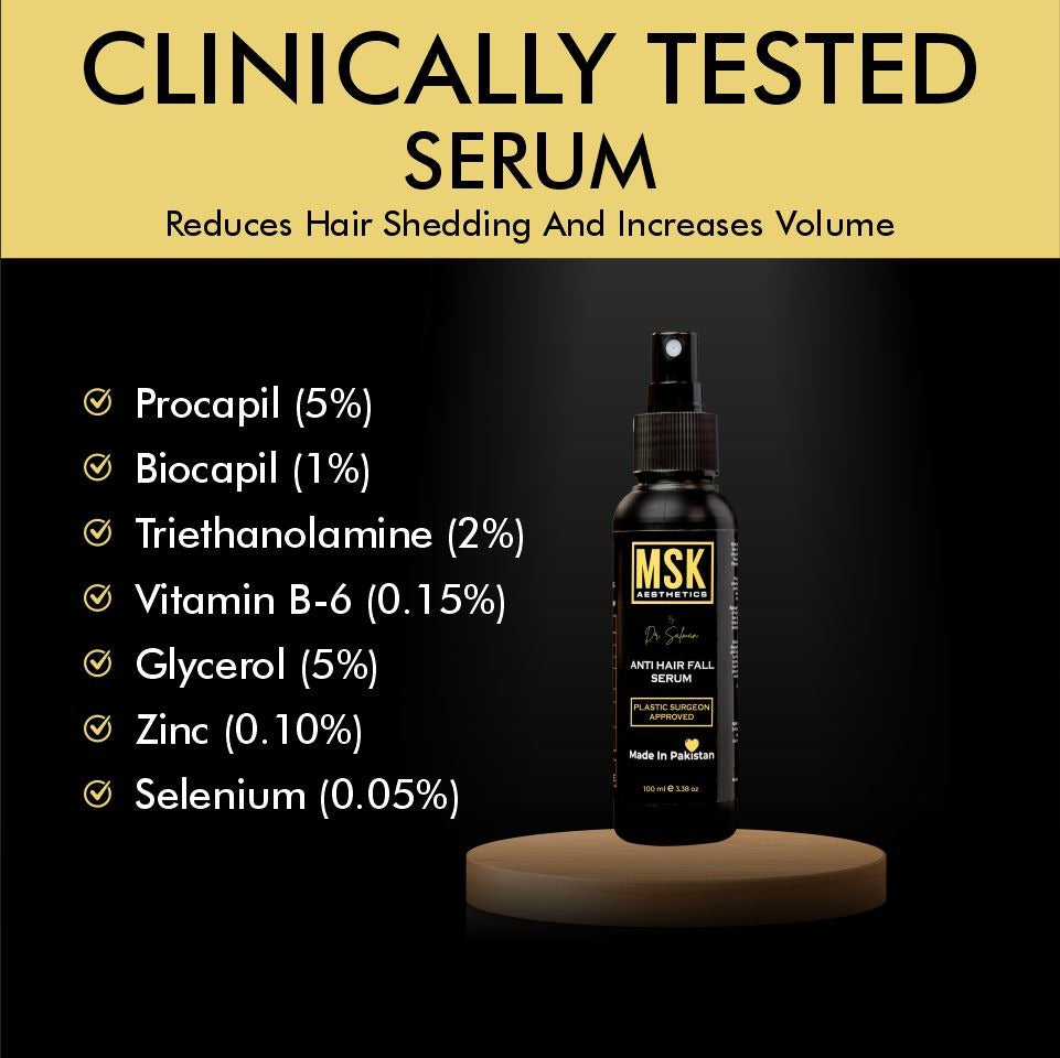 MSK Anti Hair Fall Serum For Hair Loss in Pakistan Dermatologist Recommended